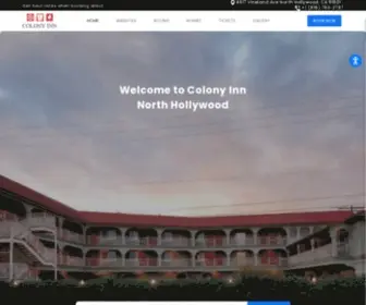 Colonyinn.com(Colony Inn in North Hollywood by Universal Studios) Screenshot