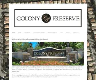 Colonypreservehoa.org(Colony Preserve at Boynton Beach HOA) Screenshot