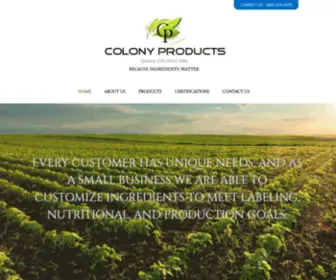 Colonyproducts.net(Colony Products) Screenshot