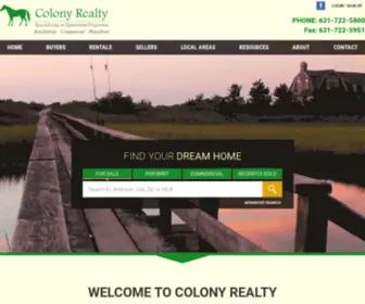 Colonyrlty.com(Jamesport Real Estate & Riverhead Homes for Sale) Screenshot