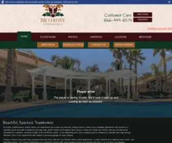 Colonytownhomes.com(Colony Townhomes) Screenshot