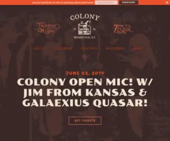 Colonywoodstock.com(Home) Screenshot