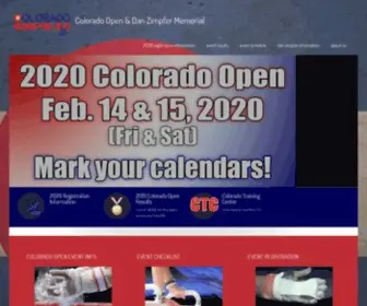 Coloopen.com(Colorado Open hosted by the Dan Zimpfer Memorial Fund and the Colorado Training Center) Screenshot