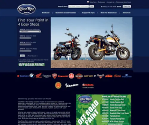 Color-Rite.com(ColorRite Motorcycle Paint) Screenshot