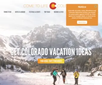 Colorado.com(Colorado Tourism) Screenshot