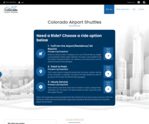 Coloradoairportshuttles.com(Colorado Springs Shuttle) Screenshot