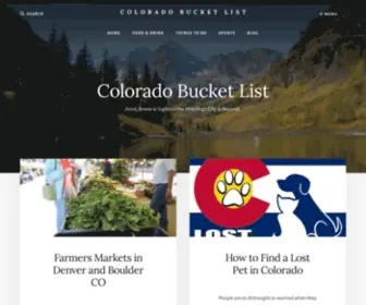Coloradobucketlist.com(Colorado Bucket List) Screenshot