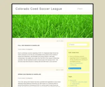 Coloradocoedsoccerleague.com(Colorado Coed Soccer League) Screenshot