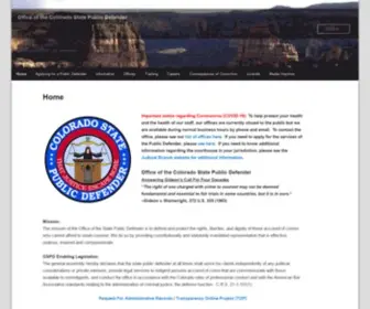 Coloradodefenders.us(Office of the Colorado State Public Defender) Screenshot