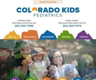 Coloradokidspeds.com(Colorado Kids Pediatrics) Screenshot