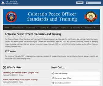 Coloradopost.gov(Colorado Peace Officer Standards and Training) Screenshot