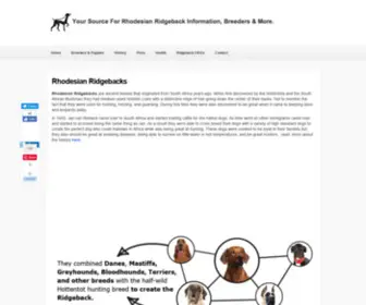 Coloradorhodesianridgebackclub.com(Coloradorhodesianridgebackclub) Screenshot