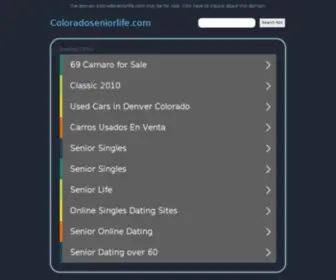 Coloradoseniorlife.com(Colorado Senior Life) Screenshot