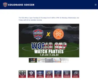Coloradosoccer.org(CSA) Screenshot