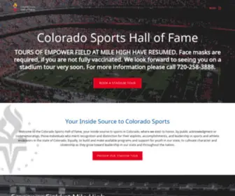 Coloradosports.org(Colorado Sports Hall of Fame) Screenshot