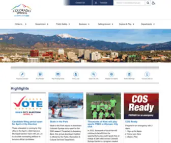 Coloradosprings.gov(City of Colorado Springs) Screenshot