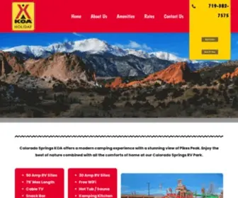 Coloradospringskoa.com(Campground & Cabins Near Colorado Springs) Screenshot