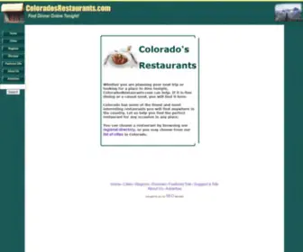 Coloradosrestaurants.com(Colorados Restaurants) Screenshot