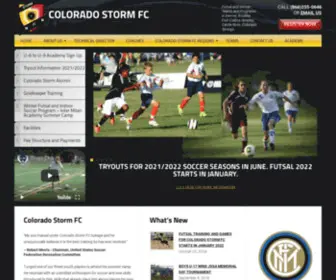 Coloradostormfc.com(Tryouts, U) Screenshot