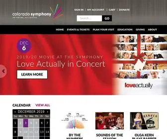 Coloradosymphony.org(The Colorado Symphony) Screenshot