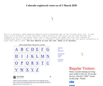Coloradovoters.info(Colorado registered Voters as of 1 February 2021) Screenshot