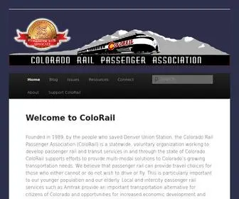 Colorail.org(Colorado Rail Passenger Association) Screenshot