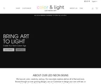 Colorandlightneon.com(Color & Light LED Neon Signs) Screenshot