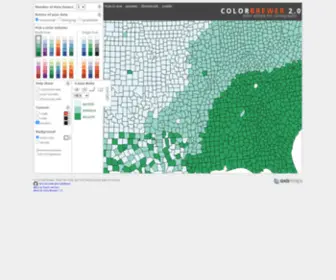 Colorbrewer.org(Color Advice for Maps) Screenshot