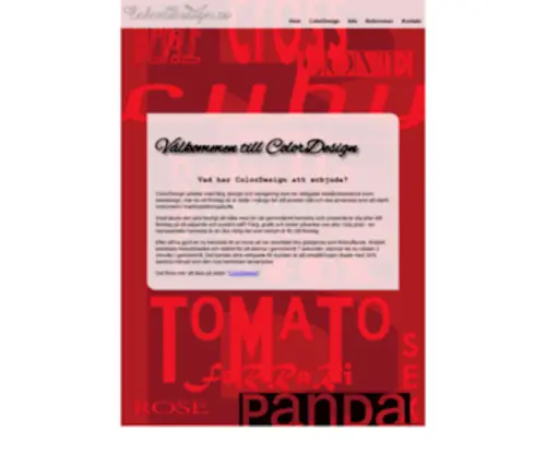 Colordesign.se(ColorDesign är en webdesigner boende i Malmö) Screenshot