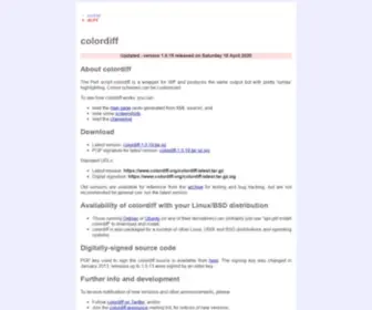 Colordiff.org(colordiff) Screenshot