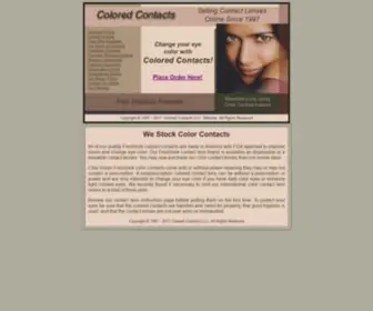 Coloredcontacts.com(Our Colored Contacts are USA made and FDA approved) Screenshot