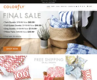 Colorflyhome.com(Shop Decorative Pillows & Duvet Covers) Screenshot