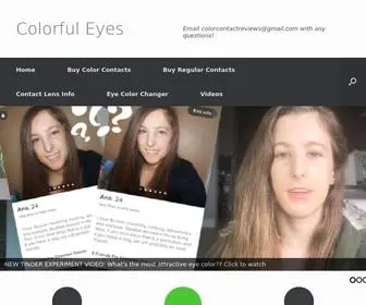 Colorfuleyes.org(The Color Contact Lens Site) Screenshot