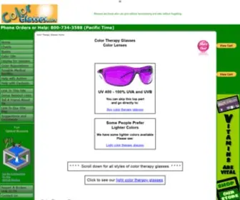 Colorglasses.com(Color Therapy Glasses) Screenshot