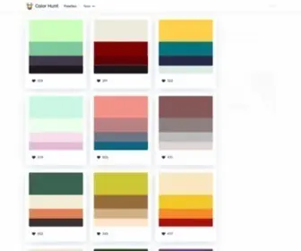 Colorhunt.co(Color Palettes for Designers and Artists) Screenshot