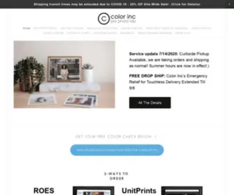 ColorincProlab.com(Color Inc Professional Photo and Home Decor Printing) Screenshot
