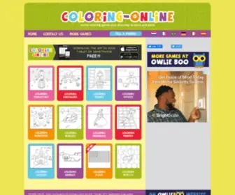 Coloring-Online.com(Online coloring games plus drawings to print and paint) Screenshot