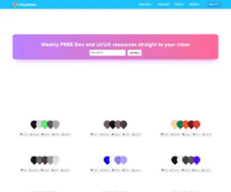 Colorion.co(Curated Color Palettes with Search and Tags Support) Screenshot