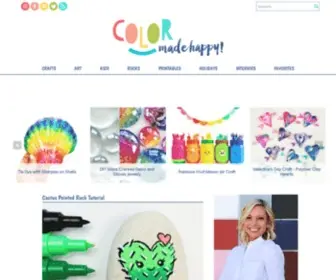 Colormadehappy.com(Colorful crafts and art projects) Screenshot