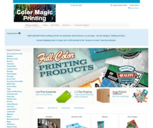 Colormagic.biz(Color Magic Printing LLC) Screenshot