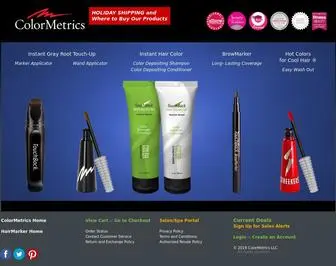 Colormetrics.com(ColorMetrics Gray Root Touch Up and Temporary Hair Color Products) Screenshot