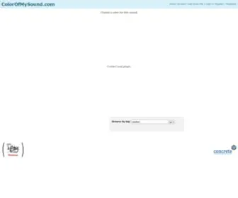 Colorofmysound.com(Assign colors to songs at the free music promotion community) Screenshot