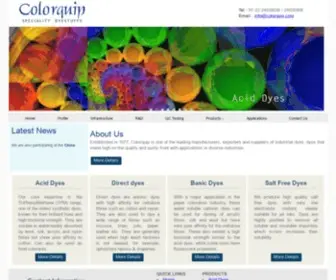 Colorquip.com(Industrial Dyes) Screenshot