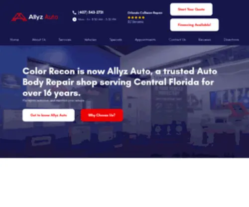 Colorrecon.com(Allyz Auto) Screenshot