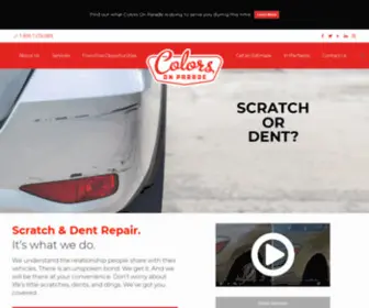 Colorsonparade.com(Convenient Automotive Scratch & Dent Repair) Screenshot