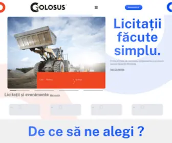 Colosus.ro(Utilaje construcții second hand la licitație) Screenshot
