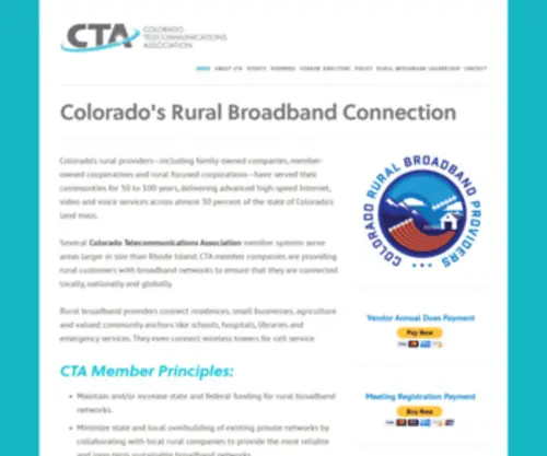 Colotelecom.com(Colorado Telecommunications Association) Screenshot
