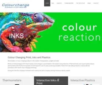 Colourchange.com(Colour changing inks and plastics from Colourchange) Screenshot