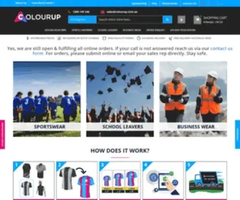 Colourup.com.au(Custom Sportswear) Screenshot