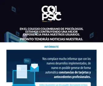 Colpsic.org.co(Colegio Colombiano de Psicólogos) Screenshot